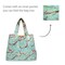 Wrapables Medium Foldable Tote Nylon Reusable Grocery Bag (Set of 2), Floral Deer